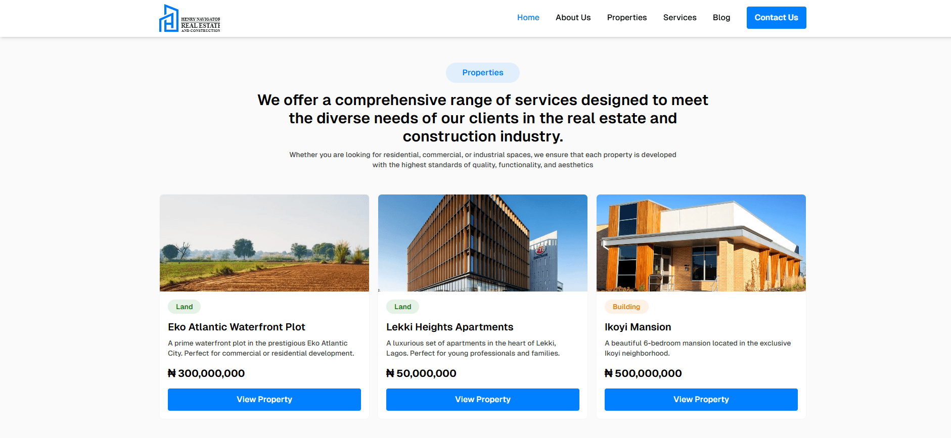 Landing Page — Henry Navigator by Chris Mbah